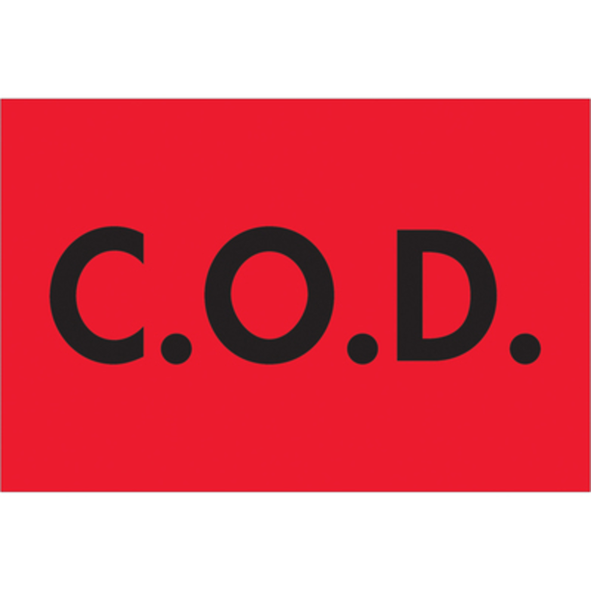 2 x 3in. - "C.O. (Fluo Red) Label 500/CS, Model# DL3571